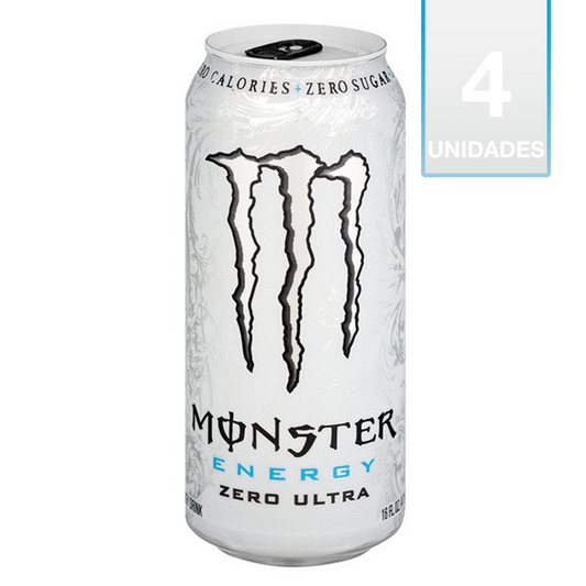 BEBIDA ENERGÉTICA MONSTER ULTRA 473 ML (4 UNIDADES)