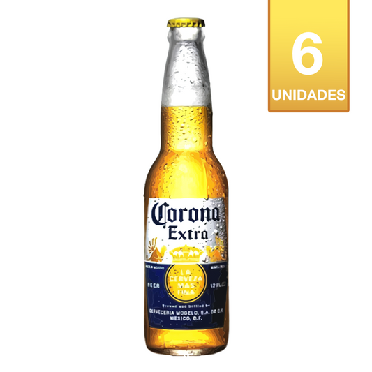 CERVEZA CORONA BOTELLÍN 330CC (6 UNIDADES)