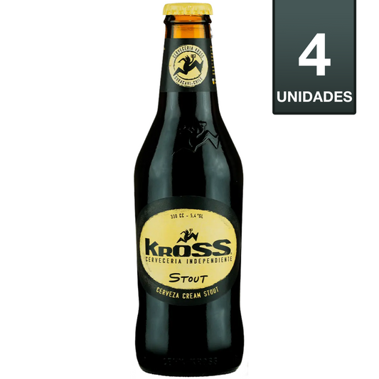 CERVEZA KROSS STOUT 710CC (4 UNIDADES)