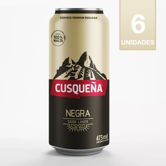 CERVEZA CUSQUEÑA NEGRA LATA 473CC (6 UNIDADES)