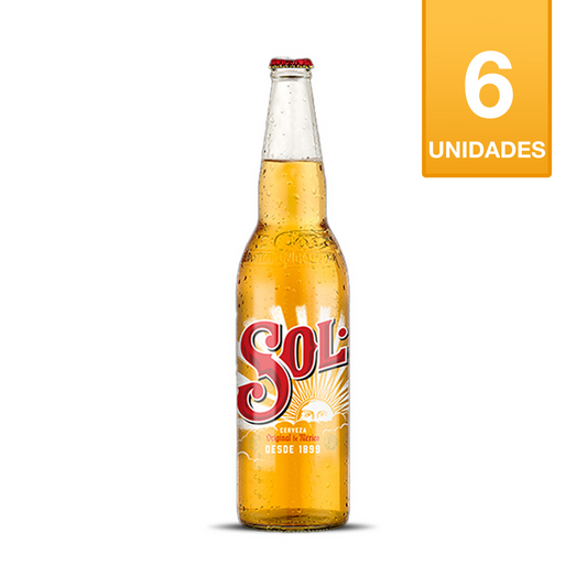 CERVEZA SOL BOTELLA 710CC (6 UNIDADES)