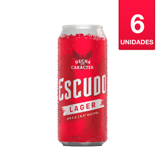 CERVEZA ESCUDO LAGER 350 CC (6 UNIDADES)