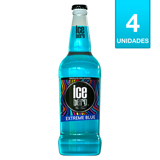 CÓCTEL ICEBERG EXTREME BLUE BOTELLA 710CC (4 UNIDAD)