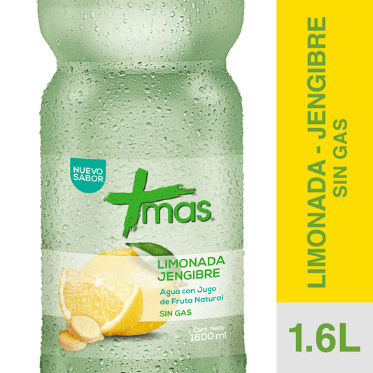 AGUA SABORIZADA MAS LIMONADA JENGIBRE 1.6 L