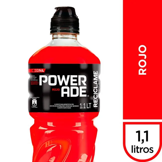 BEBIDA ISOTÓNICA POWERADE ROJO 1.1 L (1 UNIDAD)