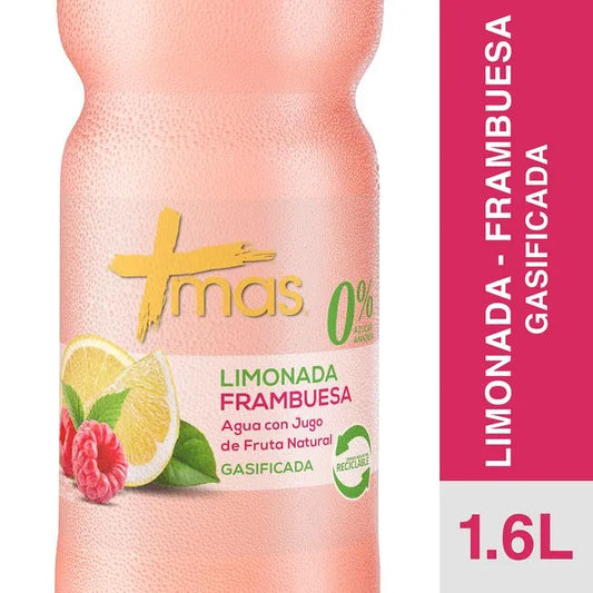 AGUA SABORIZADA MAS LIMONADA FRAMBUESA 1.6 L