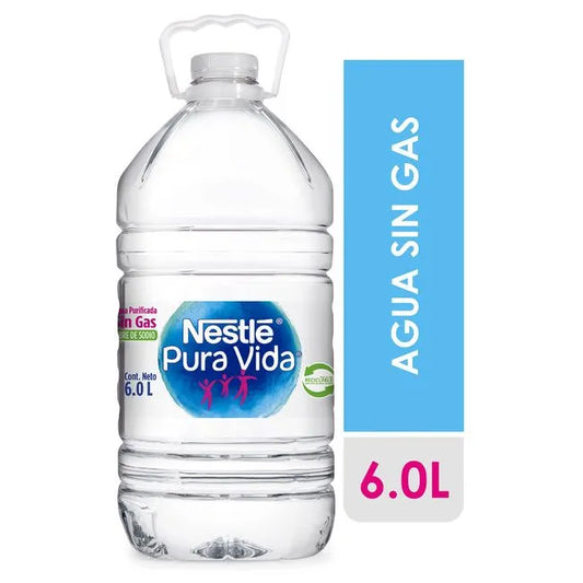 AGUA PURIFICADA NESTLÉ SIN GAS PURA VIDA 6 L