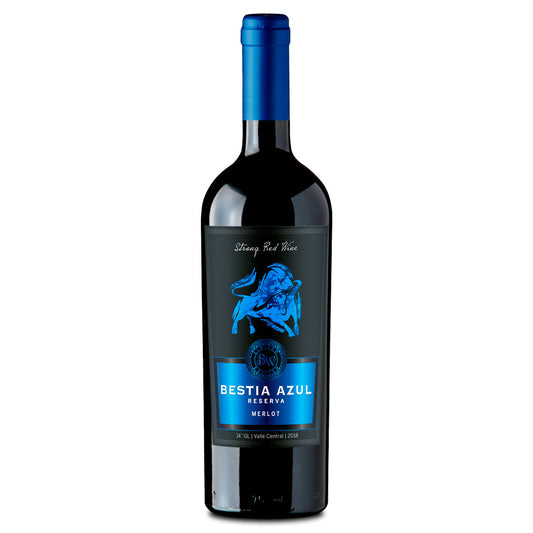 Vino bestia azul Merlot 750CC