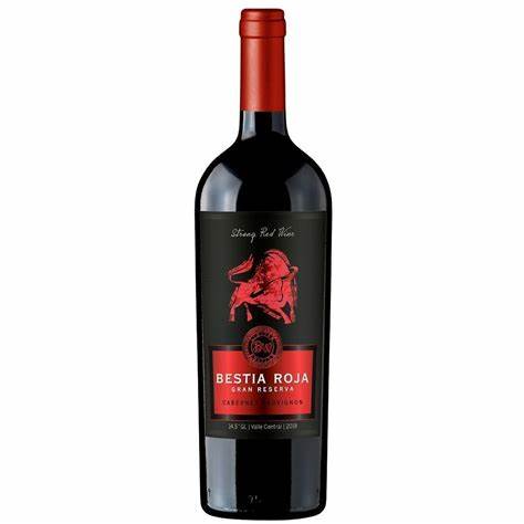 Vino bestia roja gran reserva cabernet sauvignon 750 CC