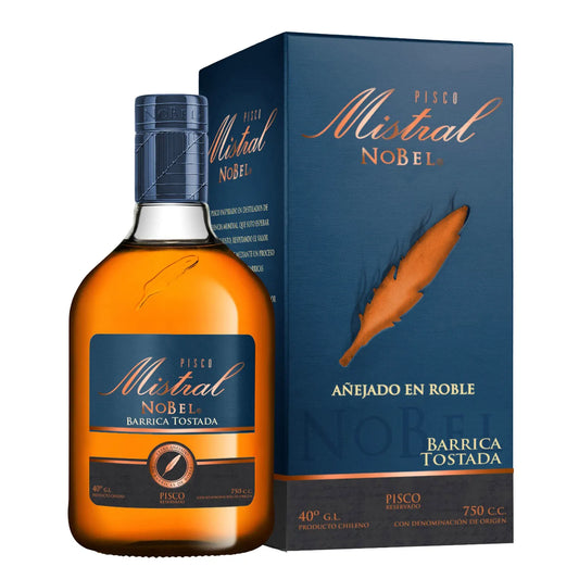 PISCO MISTRAL NOBEL BARRICA TOSTADA 40° 750CC