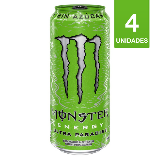 BEBIDA ENERGÉTICA MONSTER ULTRA PARADISE 473 ML (4 UNIDADES)