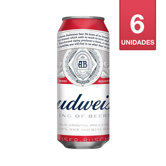 CERVEZA BUDWEISER LATON 710CC (6 UNIDADES)