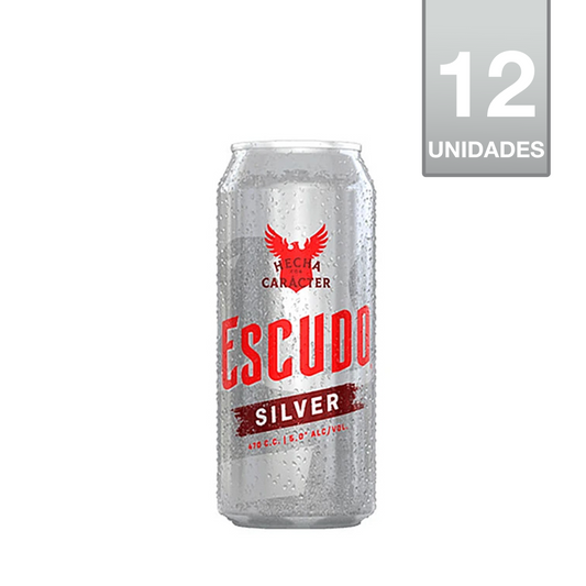 CERVEZA ESCUDO SILVER LATA 470CC (12 UNIDADES)