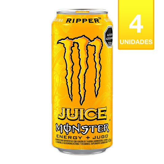 BEBIDA ENERGÉTICA MONSTER RIPPER 473 ML (4 UNIDADES)