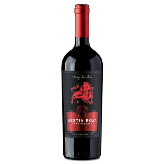 Vino bestia roja gran reserva carmenere 750 CC