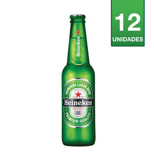 CERVEZA HEINEKEN BOTELLIN 330CC (12 UNIDADES)