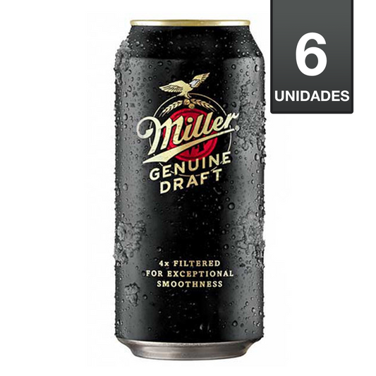 CERVEZA MILLER LAGER 330 CC (6 UNIDADES)