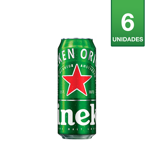 CERVEZA HEINEKEN LAGER 470 CC (6 UNIDADES)