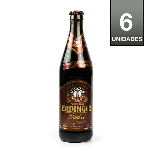 CERVEZA ERDINGER DUNKEL 500CC (6 UNIDADES)