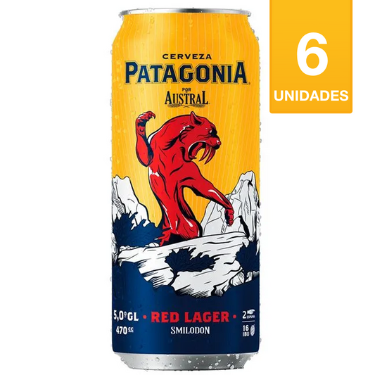 CERVEZA AUSTRAL PATAGONIA RED LAGER 470CC (6 UNIDADES)