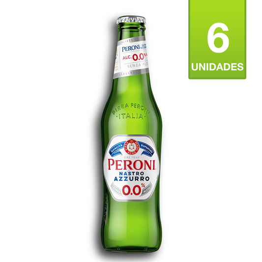 CERVEZA PERONI PREMIUM LAGER SIN ALCOHOL 330 CC (6 UNIDADES)