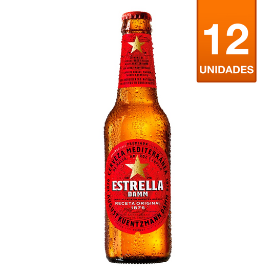 CERVEZA ESTRELLA DAMM LAGER 330 CC (12 UNIDADES)